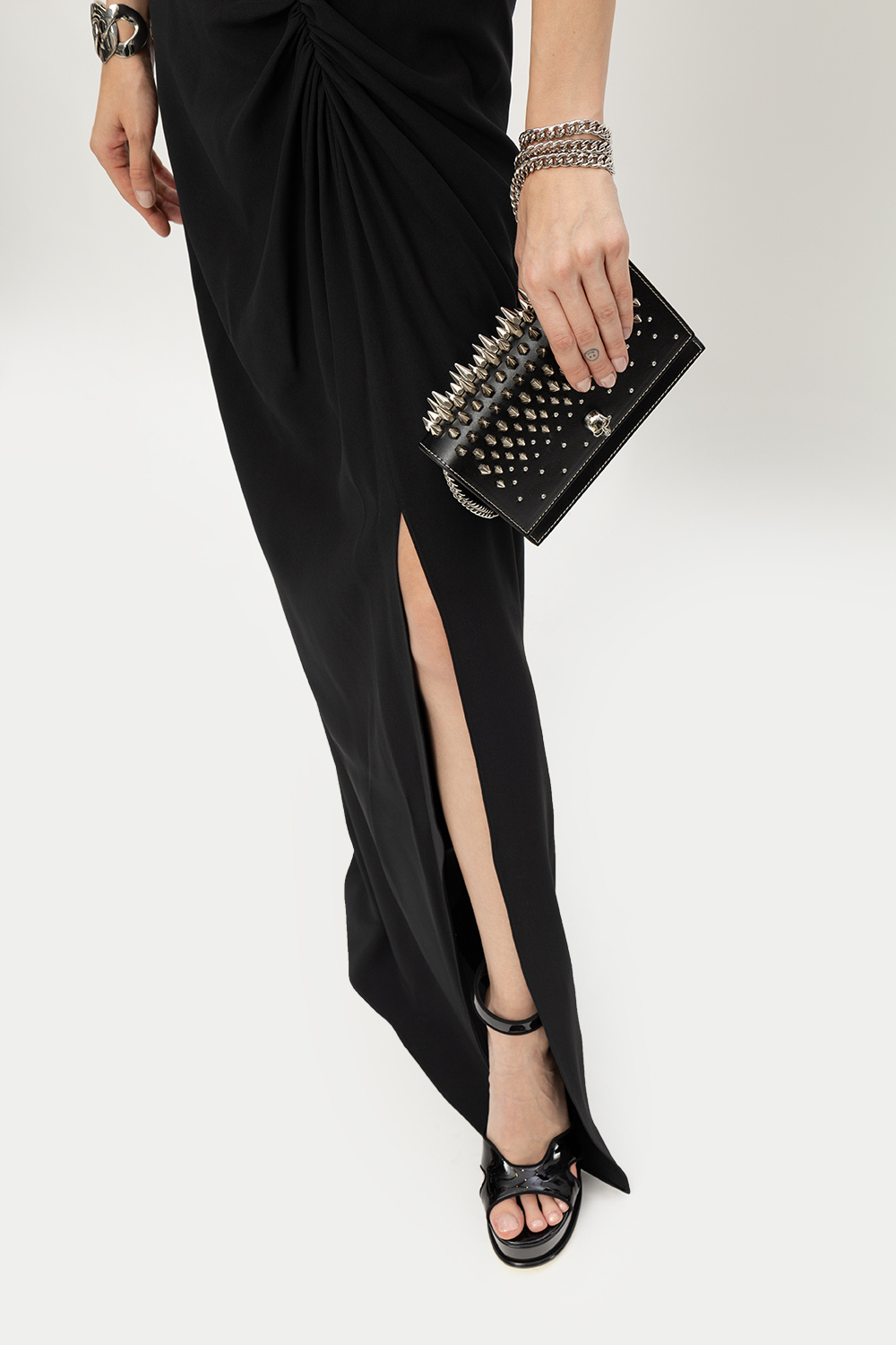 サンダル・ミュール MCQUEEN SHOULDER BAGS Alexander McQueen Small The Seal Cross Body Bag | Black